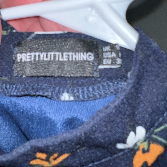 PrettyLittleThing Ladies Blue Ruffled Mid Length Dress Size 6 - Picture 4 of 9